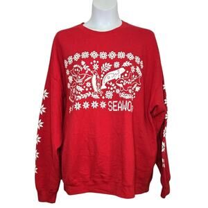Seaworld Snowflake Holiday Deco Pullover Sweater Size 2XL